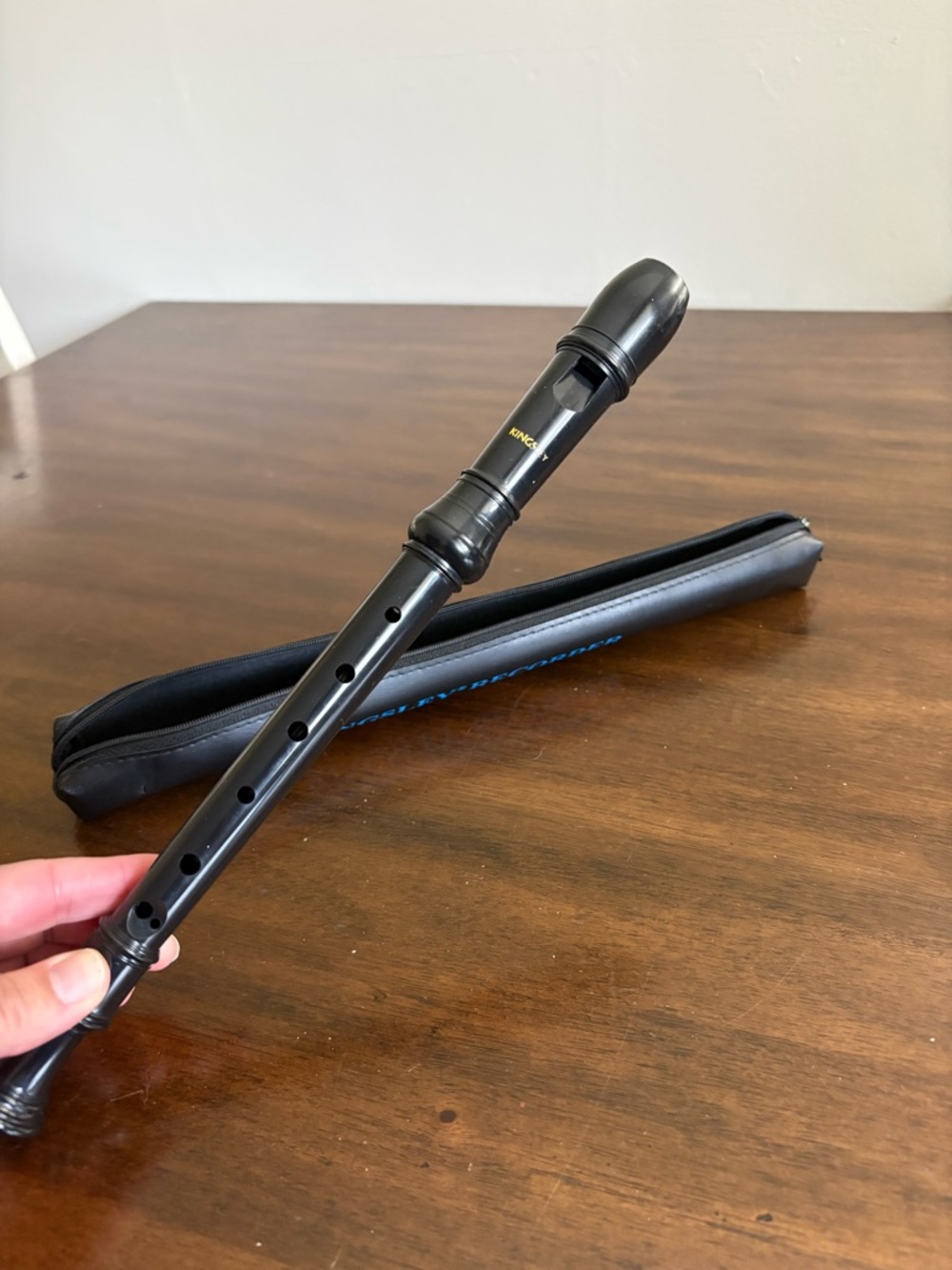 Kingsley Kids Elementary School Recorder BlacK With Case